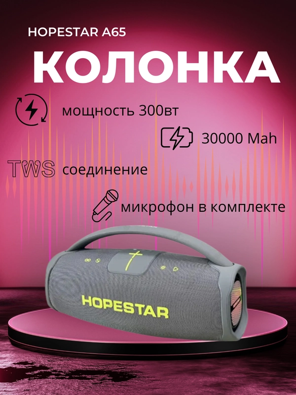 Портативная беспроводная колонка HOPESTAR А65