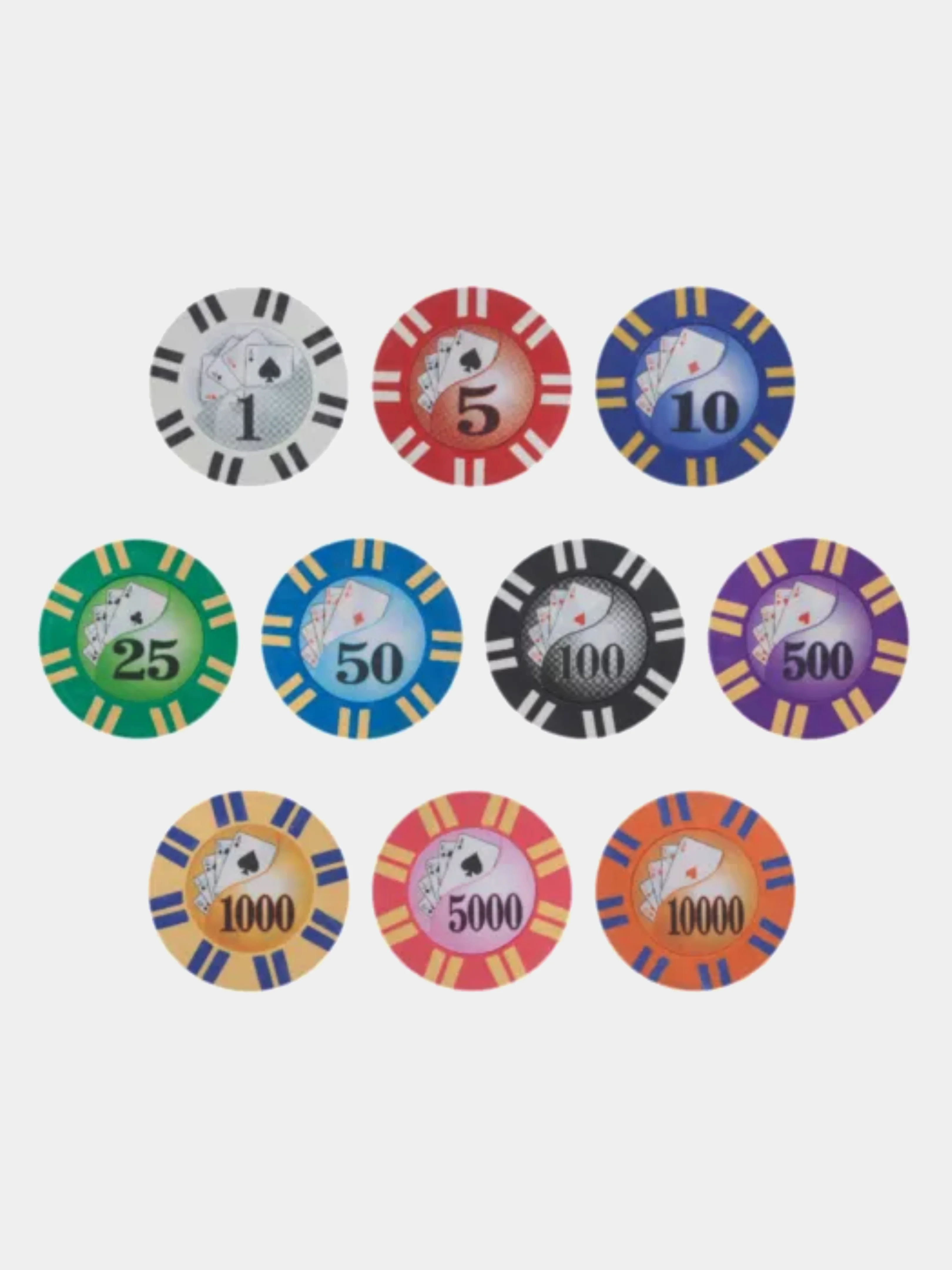 Покерные фишки Royal Flush 20 штук, 9,5 грамм