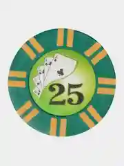 Зеленый покерные фишки Royal Flush 20 штук, 9,5 грамм