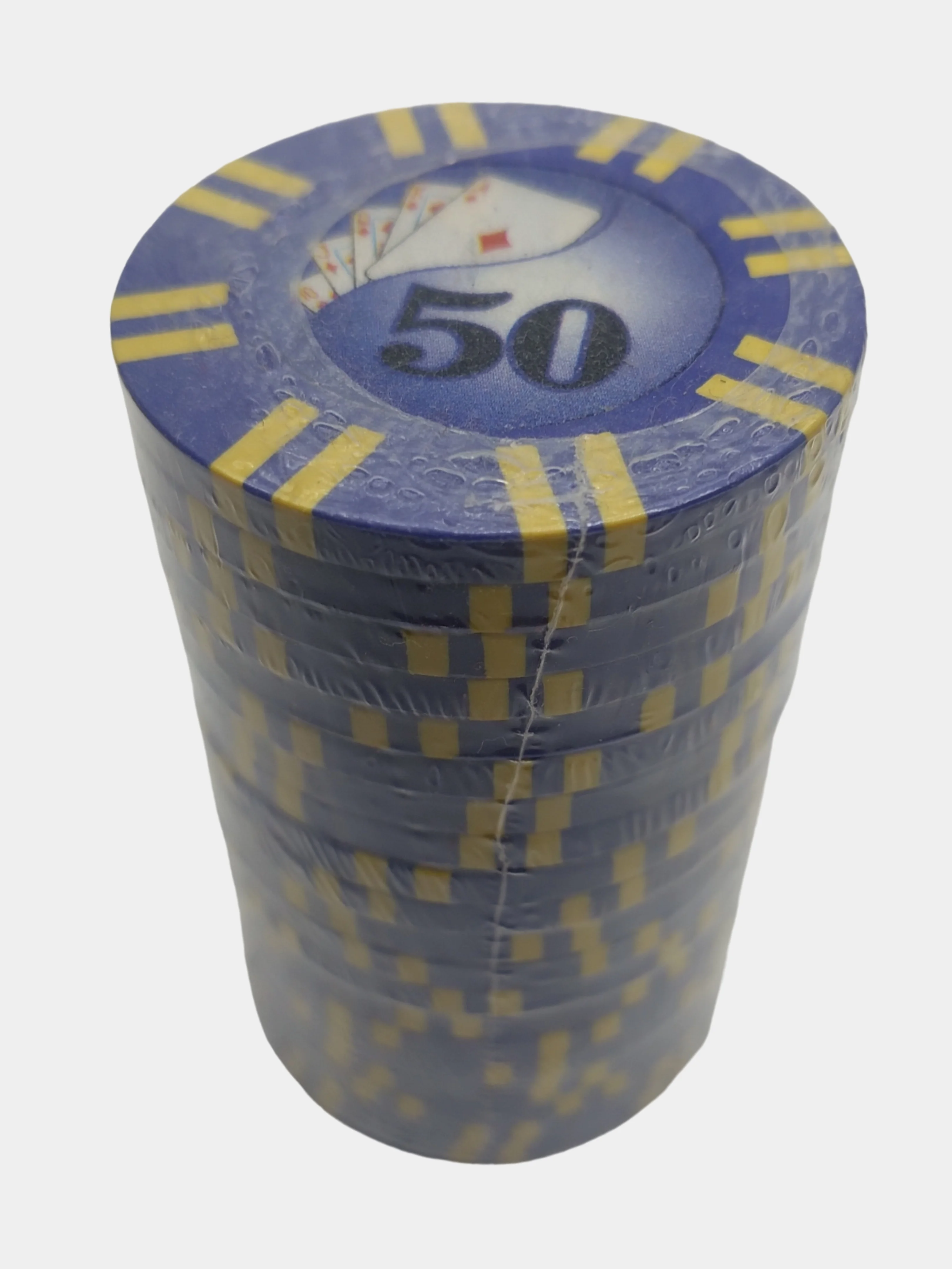 Синий покерные фишки Royal Flush 20 штук, 9,5 грамм