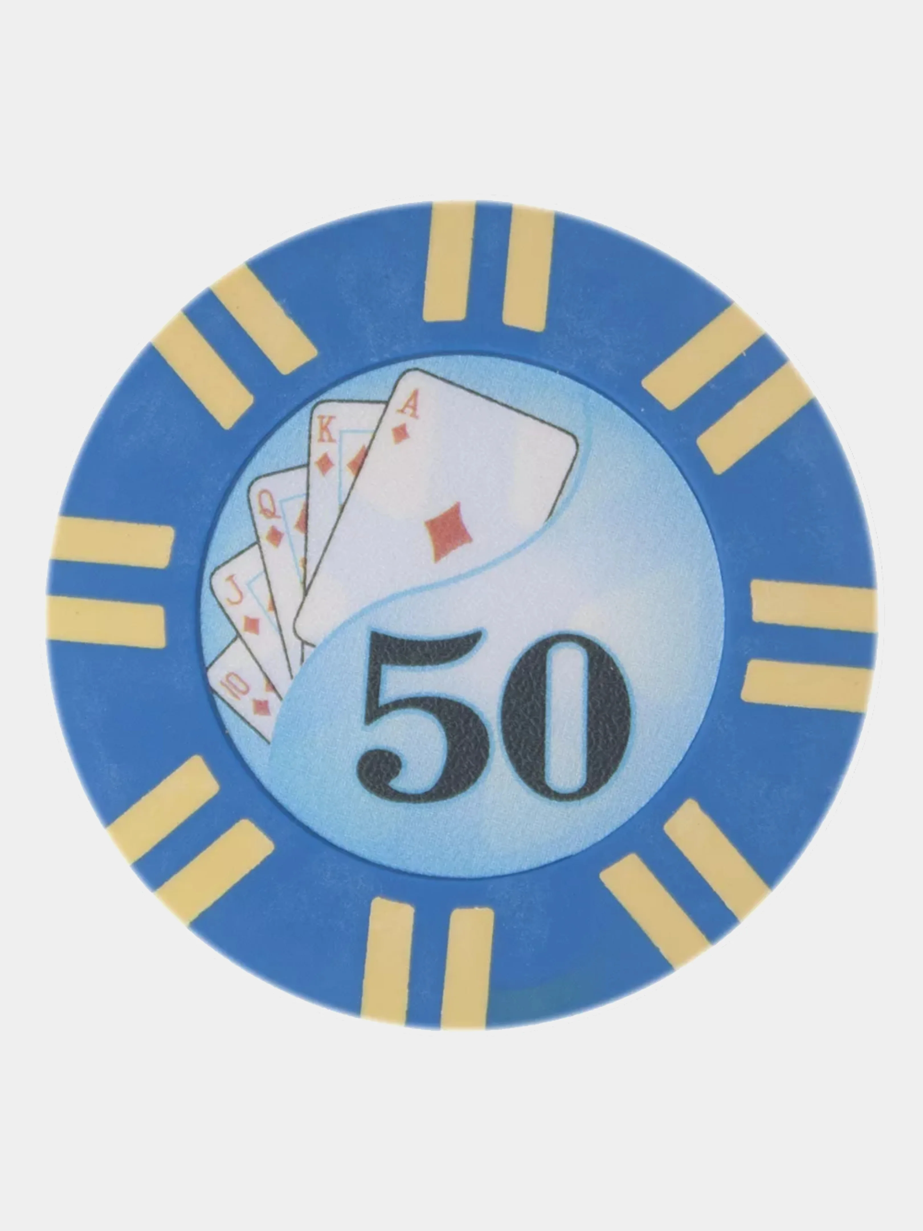 Синий покерные фишки Royal Flush 20 штук, 9,5 грамм