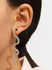 Серьги змеи длинные на подарок