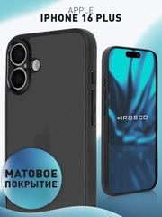 Чехол для Apple iPhone 16 Plus пластиковый с силиконом ROSCO противоударный, защита камер