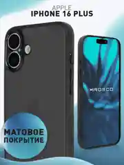Чехол для Apple iPhone 16 Plus пластиковый с силиконом ROSCO противоударный, защита камер