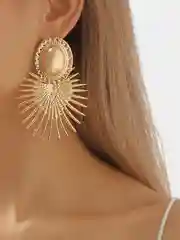 Золотой серьги на Новый год объемные