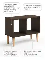 Коричневый тв-тумба MONOFIX, ОДОС, на ножках, в гостиную, в прихожую, в детскую, для книг, для обуви