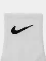 Белый носки белые мужские средней длины с вышитым принтом Найк (Nike), комплект из 5 пар, хлопок