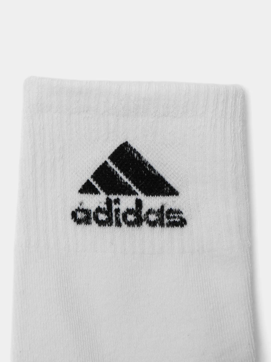 Белый носки белые мужские средней длины с вышитым принтом Адидас (Adidas), набор из 5 пар,хлопок