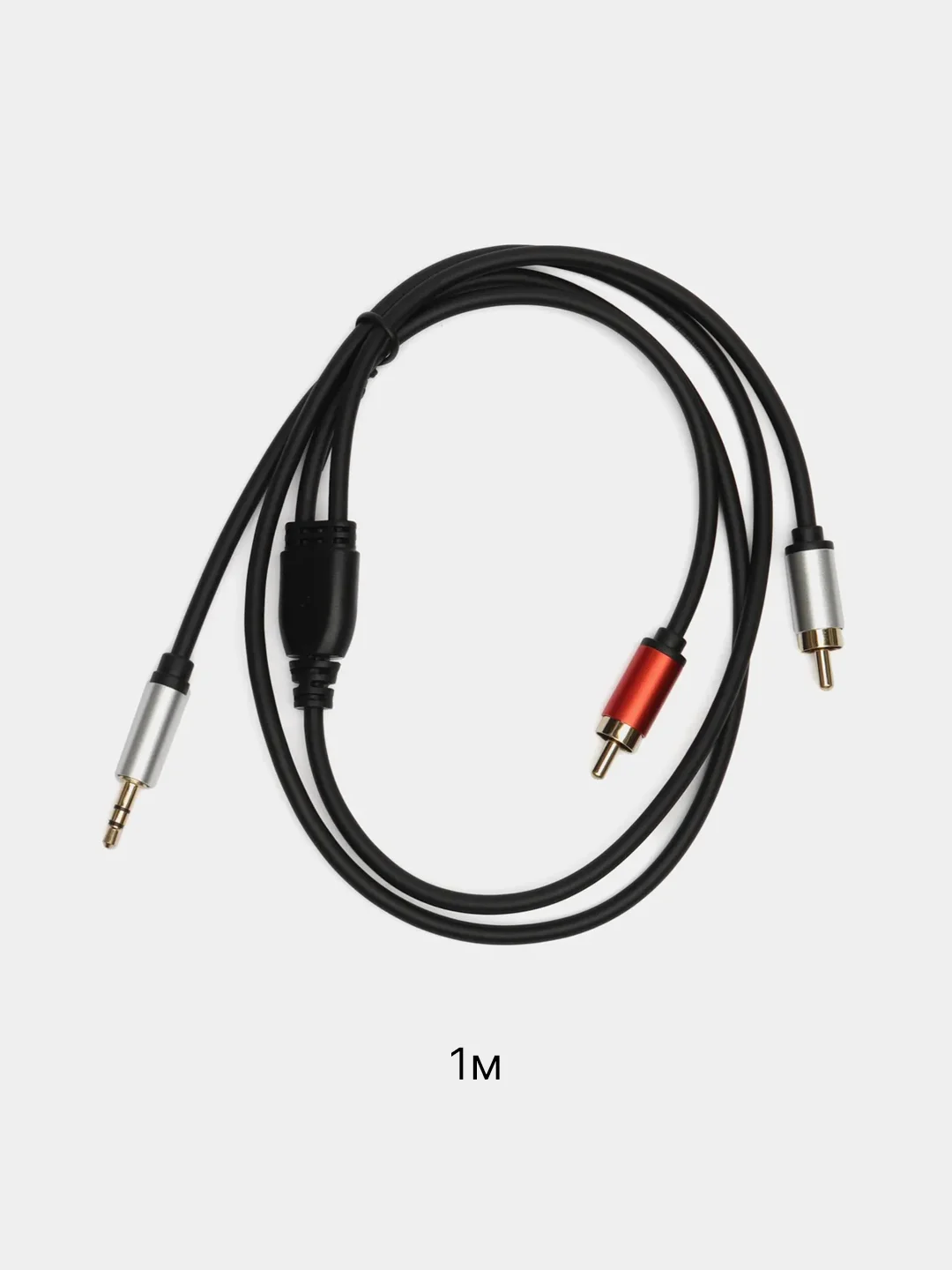 Алый аудио кабель AUX тюльпаны 3.5 мм RCA 2 (папа) - 3.5 Jack (папа), от 1м и до 20м