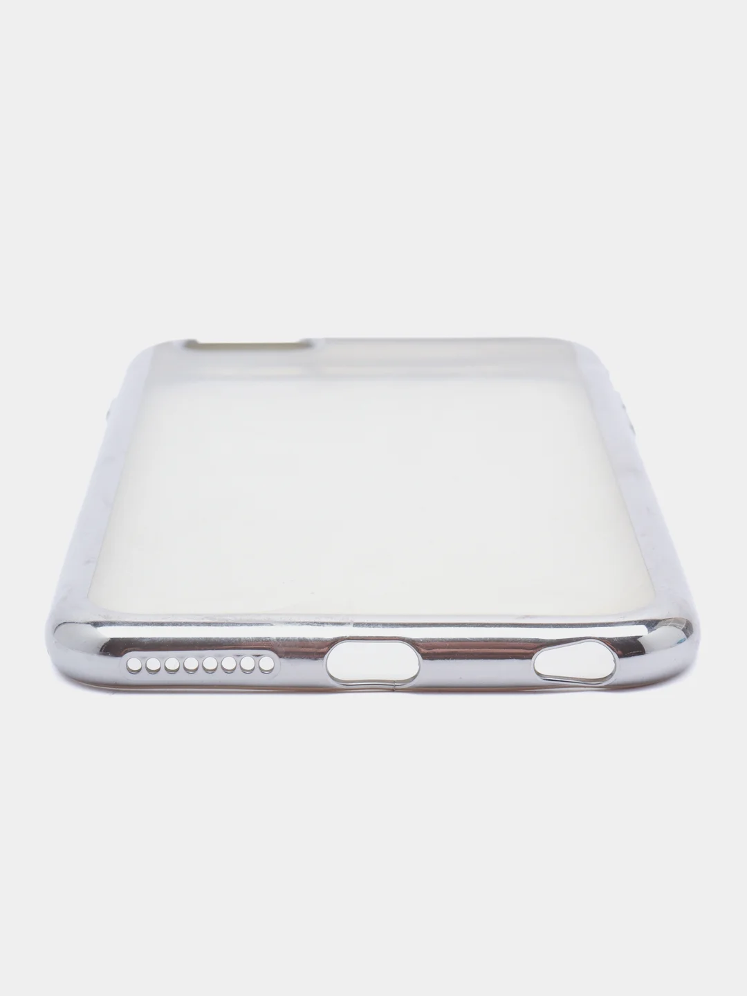 Прозрачный силиконовый чехол c серой рамкой для iPhone 6 plus / 6s плюс