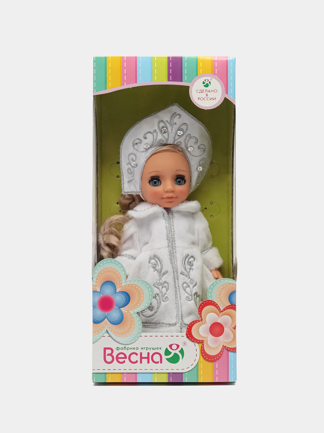 Кукла Весна Новогодняя Ася Снегурочка, 26 см. Подарок на Новый год и Рождество. Россия