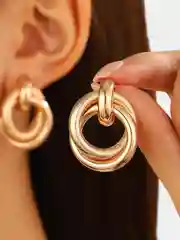Серый серьги женские, разные виды, серьги-кольца
