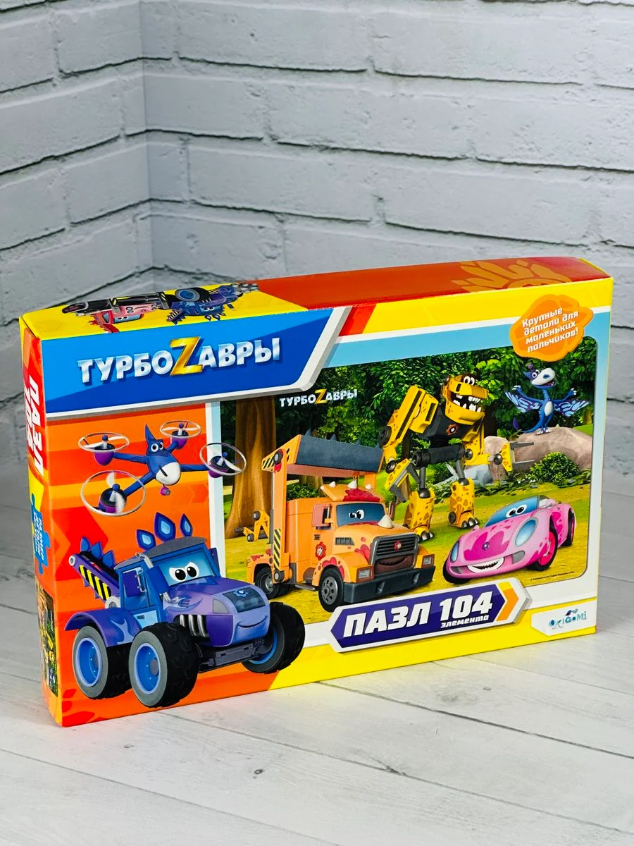 Пазл Турбозавры 104 мульт игрушка трансформер динозавр игра