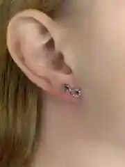 Серебряный серьги-гвоздики Бесконечность