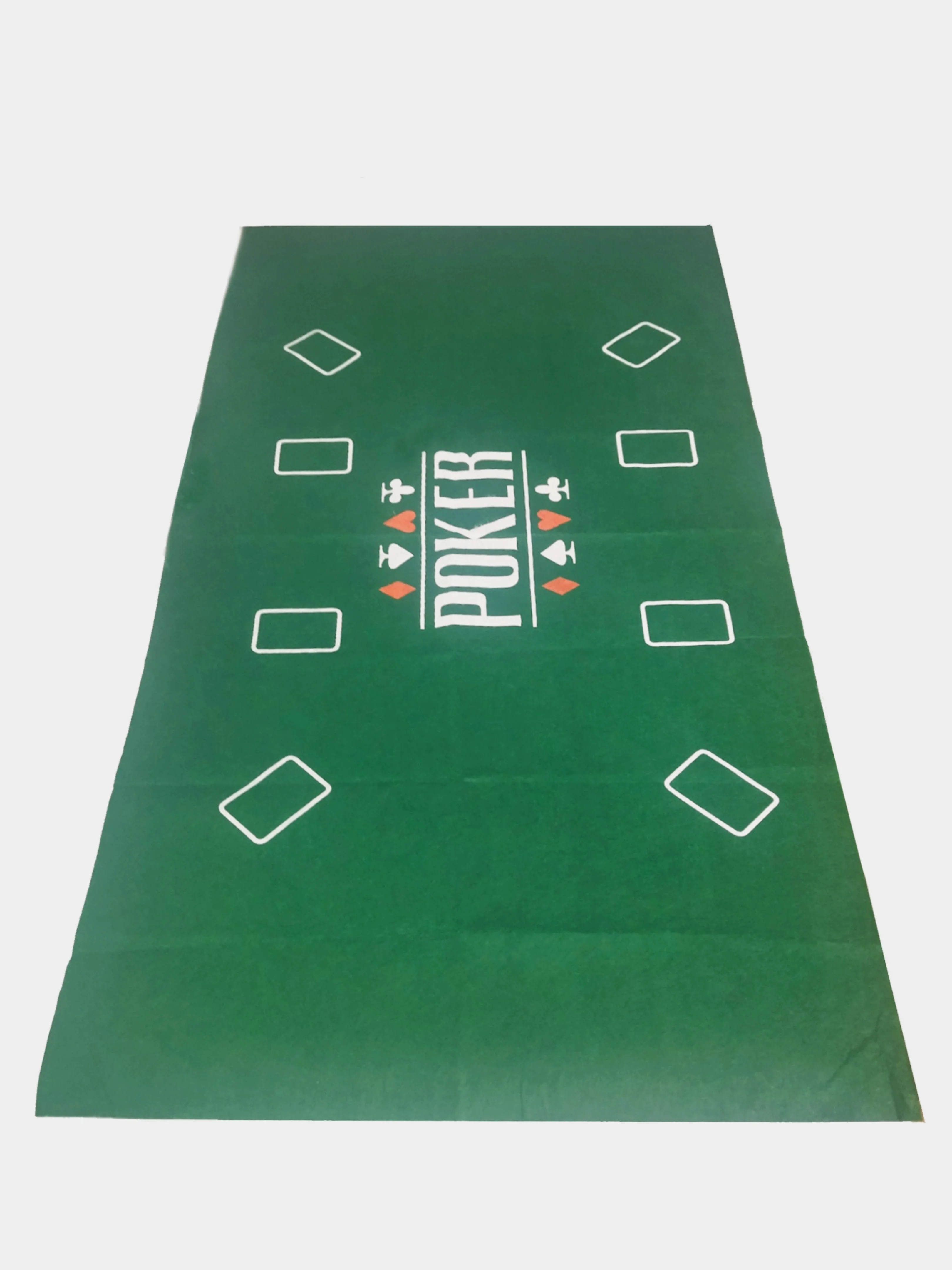 Сукно для покера фетровое 90*60 см Poker Suits, толщина 0.8 мм, зелёное