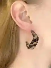 Серьги с принтом