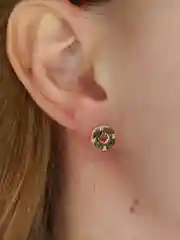 Серьги металлически круглые под золото