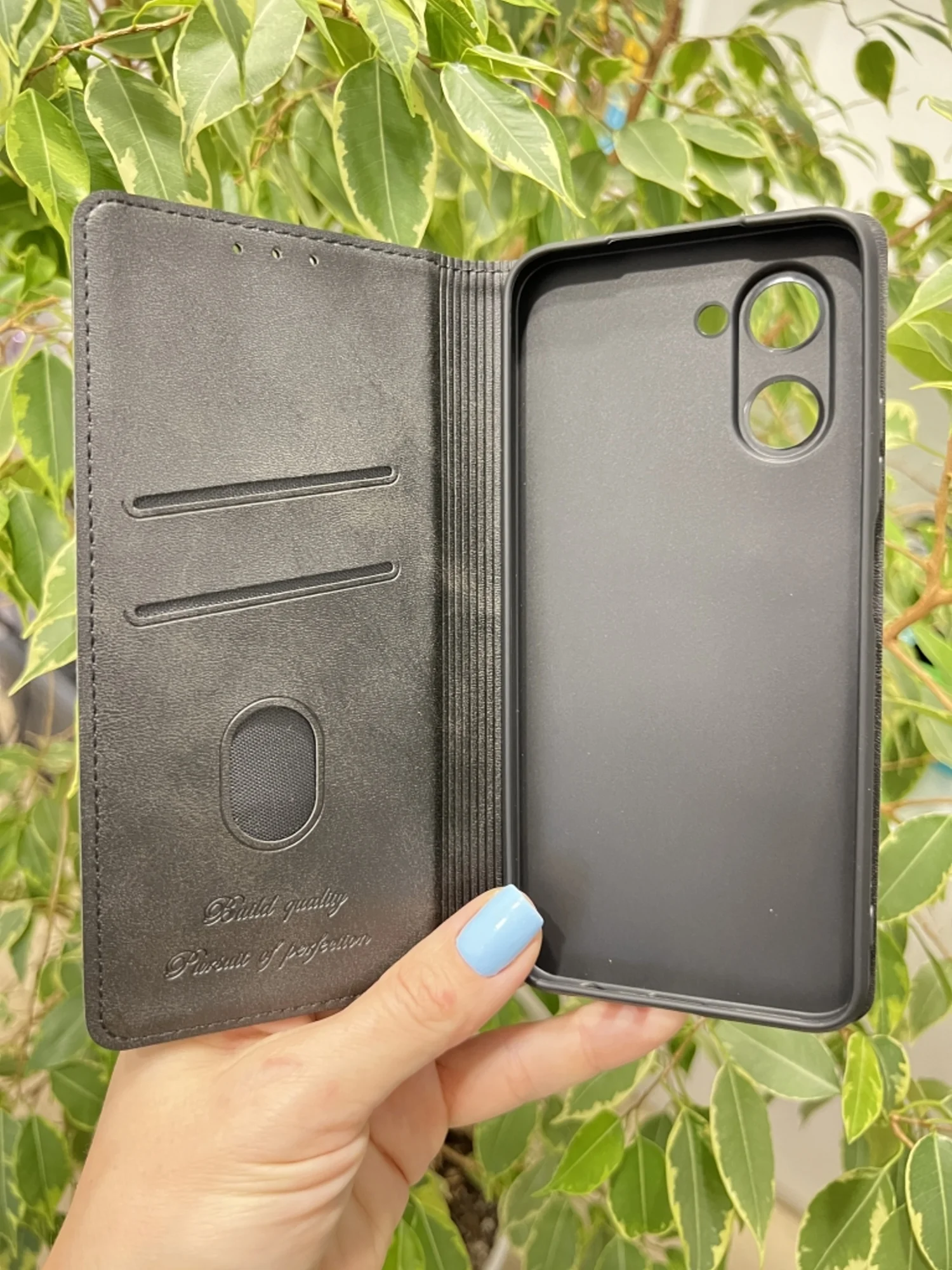Черный чехол книжка elitcase для Realme C33 / Реалми С33