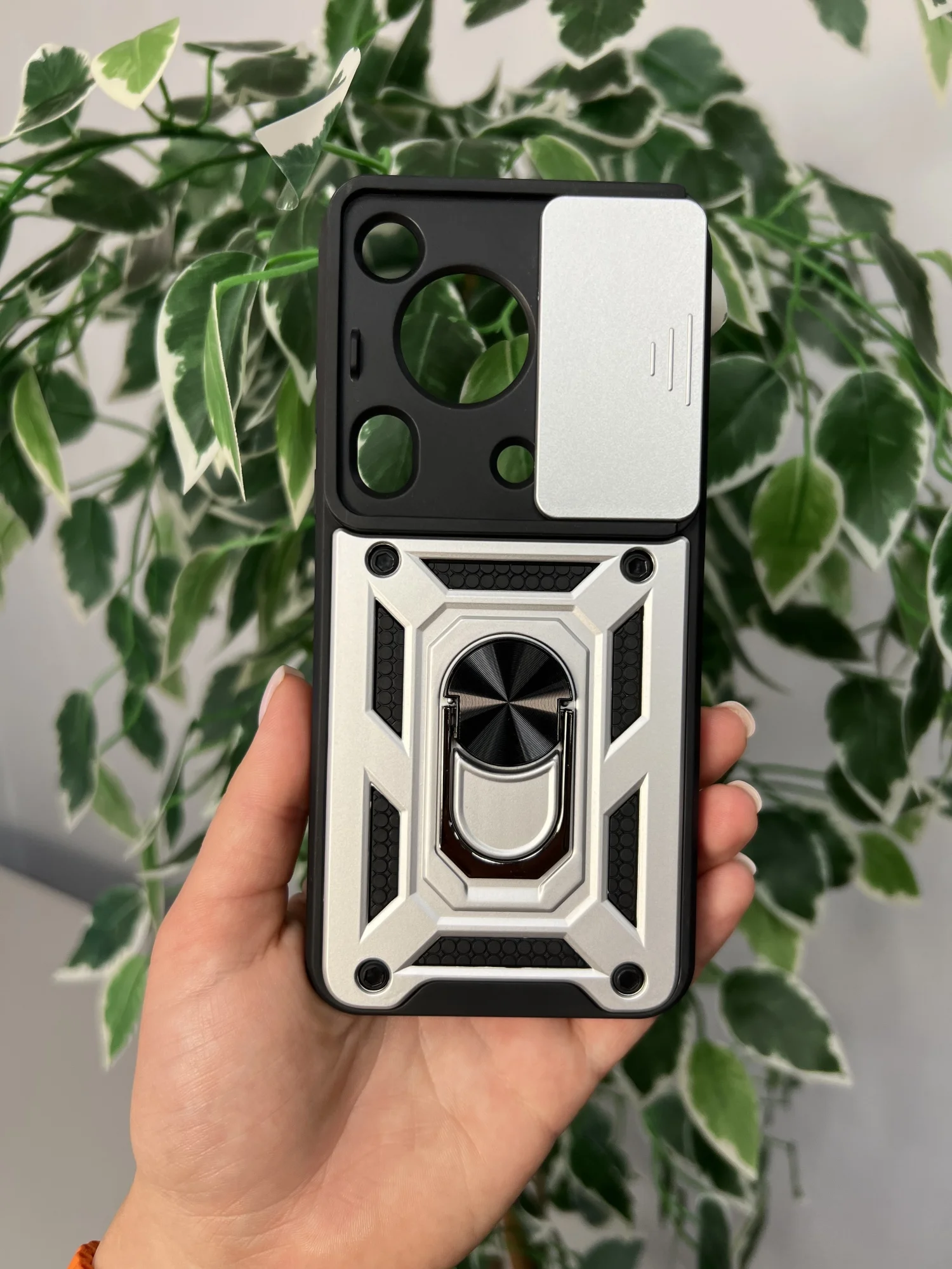 Серебряный чехол противоударный armors для Huawei Pura 70 Ultra / Хуавей Пура 70 Ультра