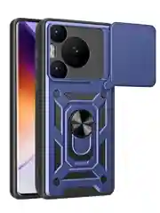 Темно-синий чехол противоударный armors для Huawei Pura 70 Pro / Хуавей Пура 70 Про с защитой камеры