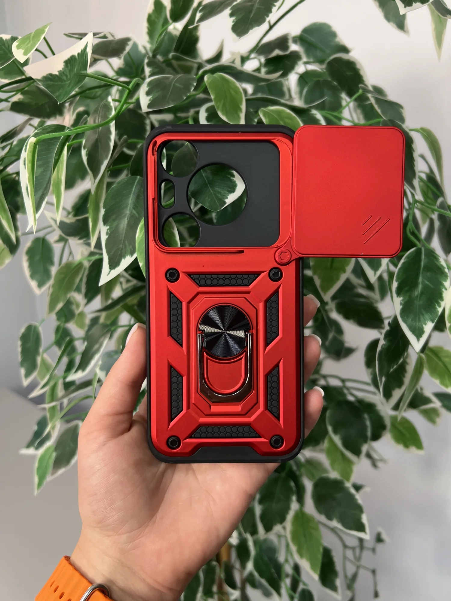 Красный чехол противоударный armors для Huawei Pura 70 Pro / Хуавей Пура 70 Про с защитой камеры