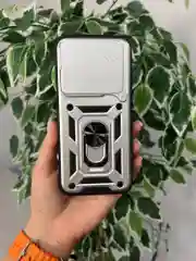 Серебряный чехол противоударный armors для Huawei Pura 70 Pro / Хуавей Пура 70 Про с защитой камеры