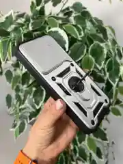 Серебряный чехол противоударный armors для Huawei Pura 70 Pro / Хуавей Пура 70 Про с защитой камеры