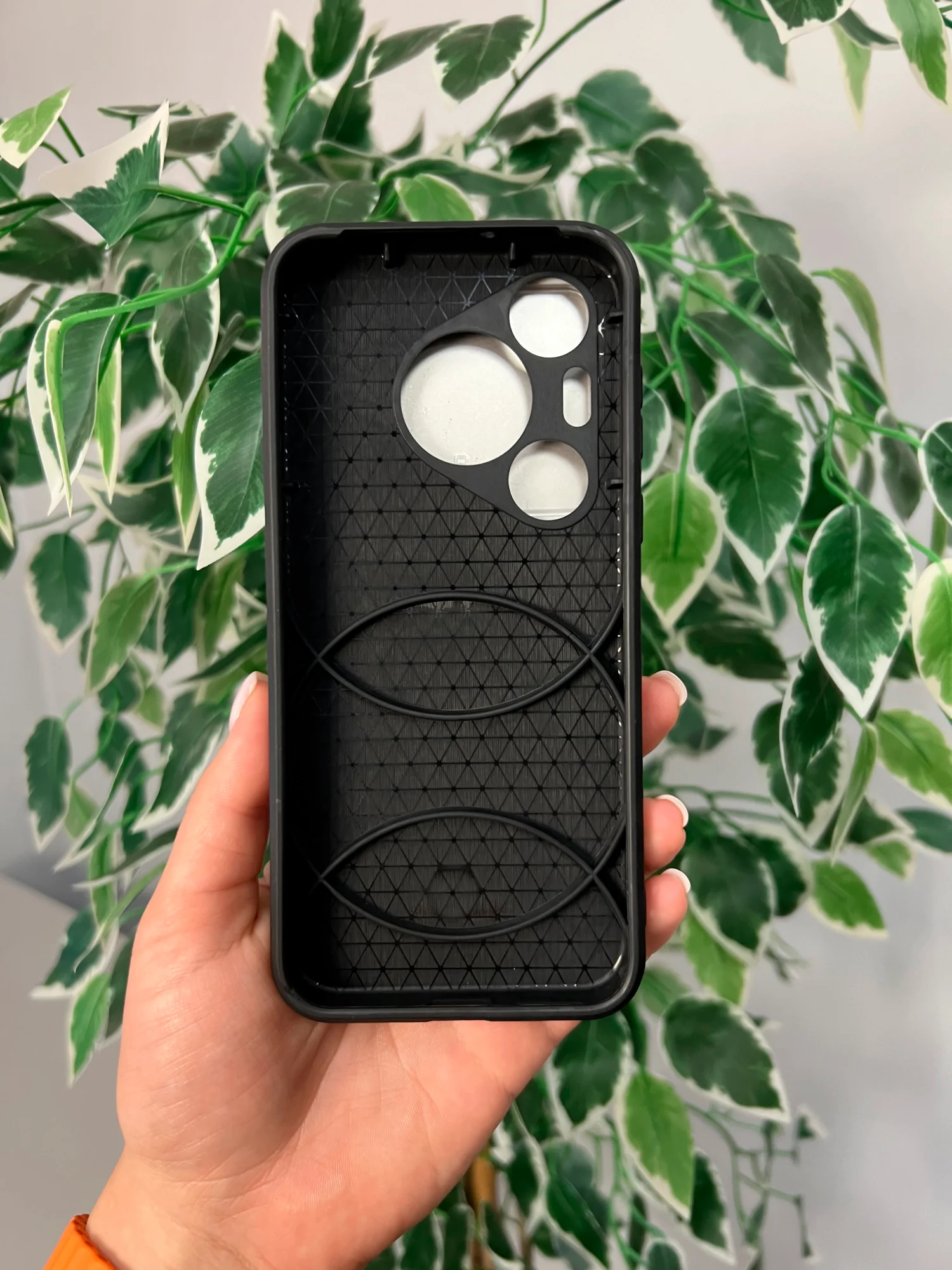 Серебряный чехол противоударный armors для Huawei Pura 70 Pro / Хуавей Пура 70 Про с защитой камеры