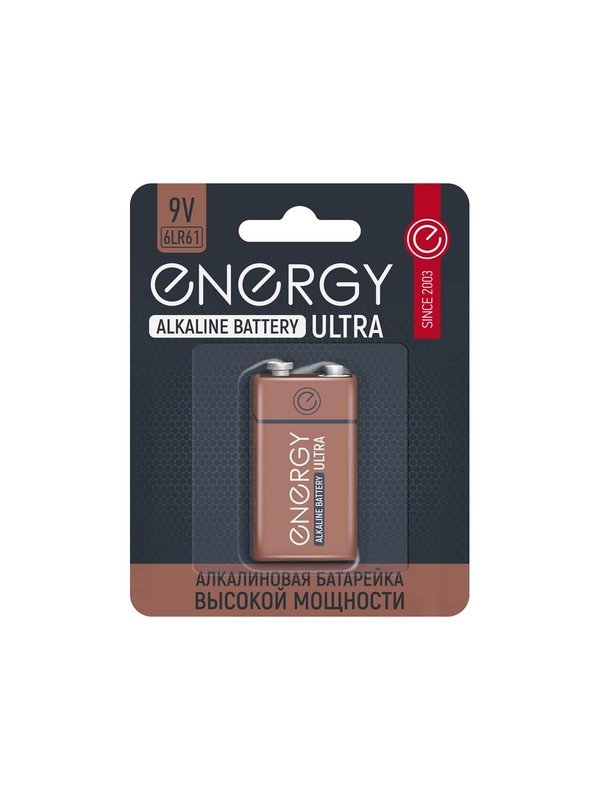 Батарейка алкалиновая Energy Ultra 6LR61/1B
