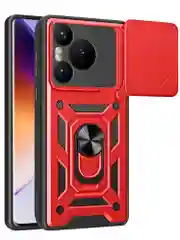 Красный чехол противоударный armors для Huawei Pura 70 / Хуавей Пура 70 с защитой камеры