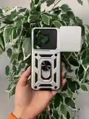 Серебряный чехол противоударный armors для Huawei Pura 70 / Хуавей Пура 70 с защитой камеры