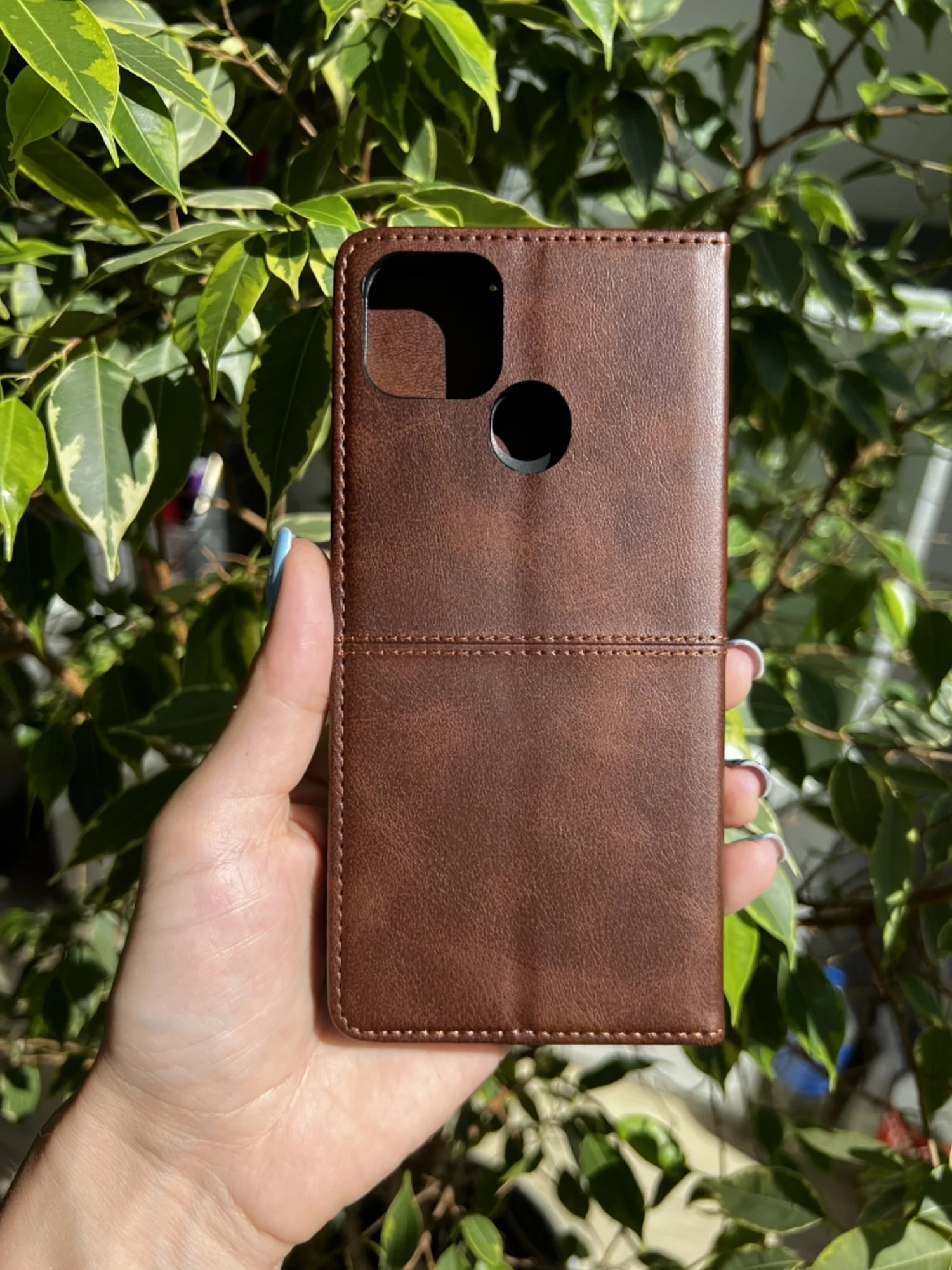 Тёмно-коричневый чехол книжка elitcase для Realme C25 и C25s / Реалми С25 и С25s