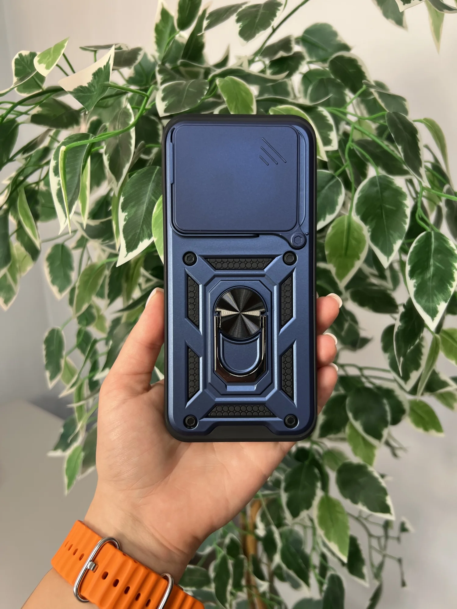 Темно-синий чехол противоударный armors для Huawei Pura 70 / Хуавей Пура 70 с защитой камеры