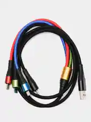 Кабель для зарядки телефона 4в1 ,универсальный,с разъемами Lightning,Micro USB,Type C 1,2м