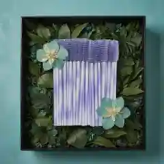 Розовый щёточки для ресниц, двухцветные, 50 штук