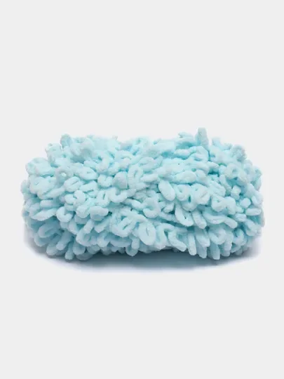 Голубой пряжа плюшевая турецкая Alize Puffy Fine ( с маленькими петлями) 1 шт