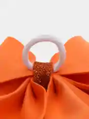 Оранжевый бант для волос