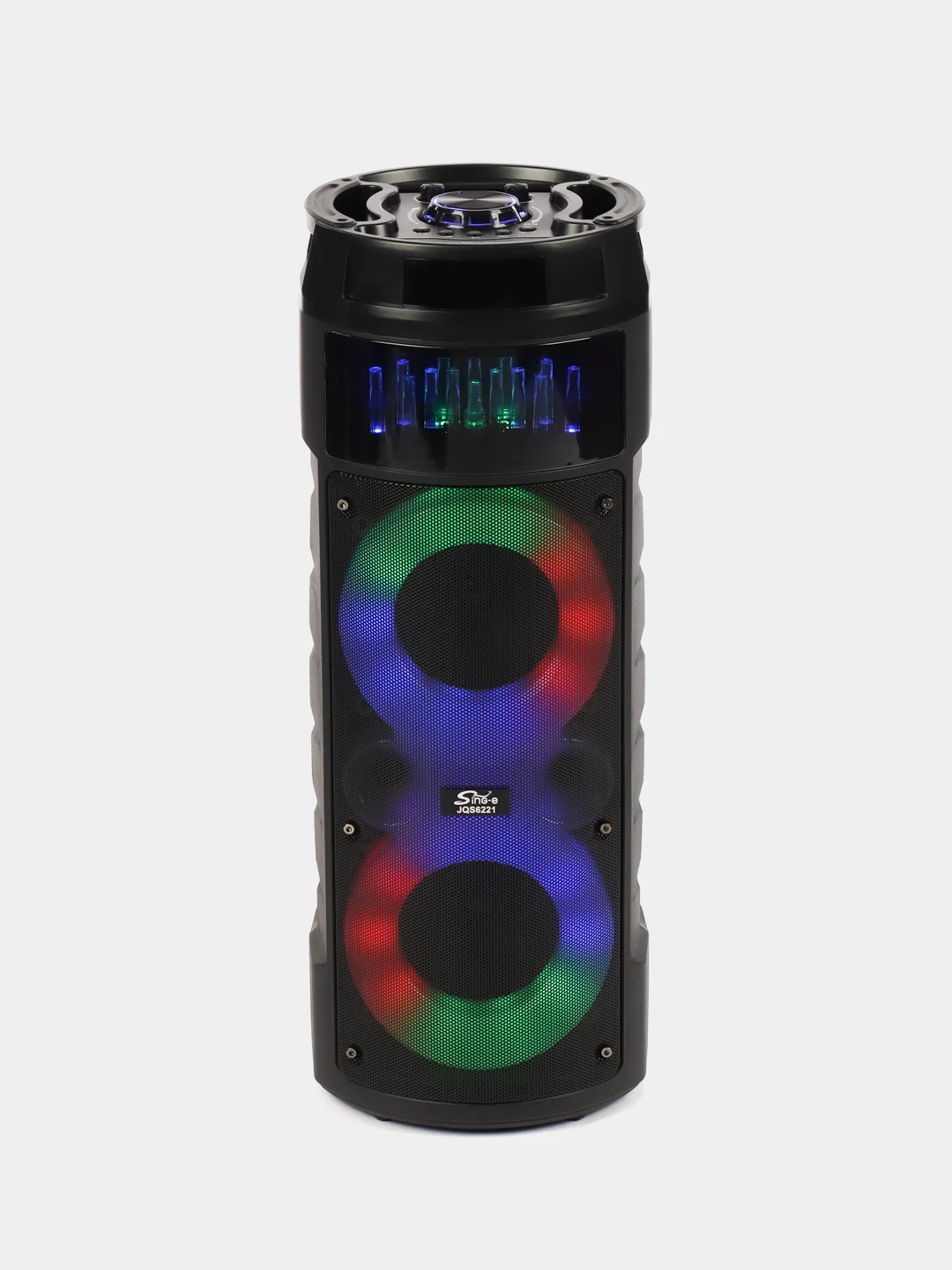 Серый колонка Bluetooth с LED-подсветкой ZQS 30Вт (USB/SD/AUX/FM) + микрофон