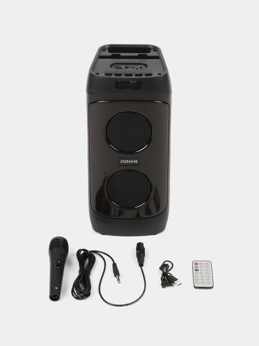 Угольный колонка Bluetooth с LED-подсветкой ZQS 30Вт (USB/SD/AUX/FM) + микрофон