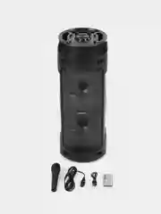 Хром колонка Bluetooth с LED-подсветкой ZQS 30Вт (USB/SD/AUX/FM) + микрофон