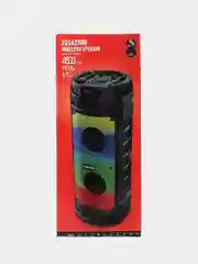 Хром колонка Bluetooth с LED-подсветкой ZQS 30Вт (USB/SD/AUX/FM) + микрофон