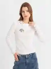 Белый базовый женский лонгслив "Простота"