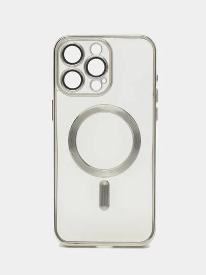 Чехол для iPhone 15Pro, цвет серебро