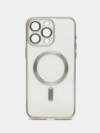 Чехол для iPhone 15Pro, цвет серебро