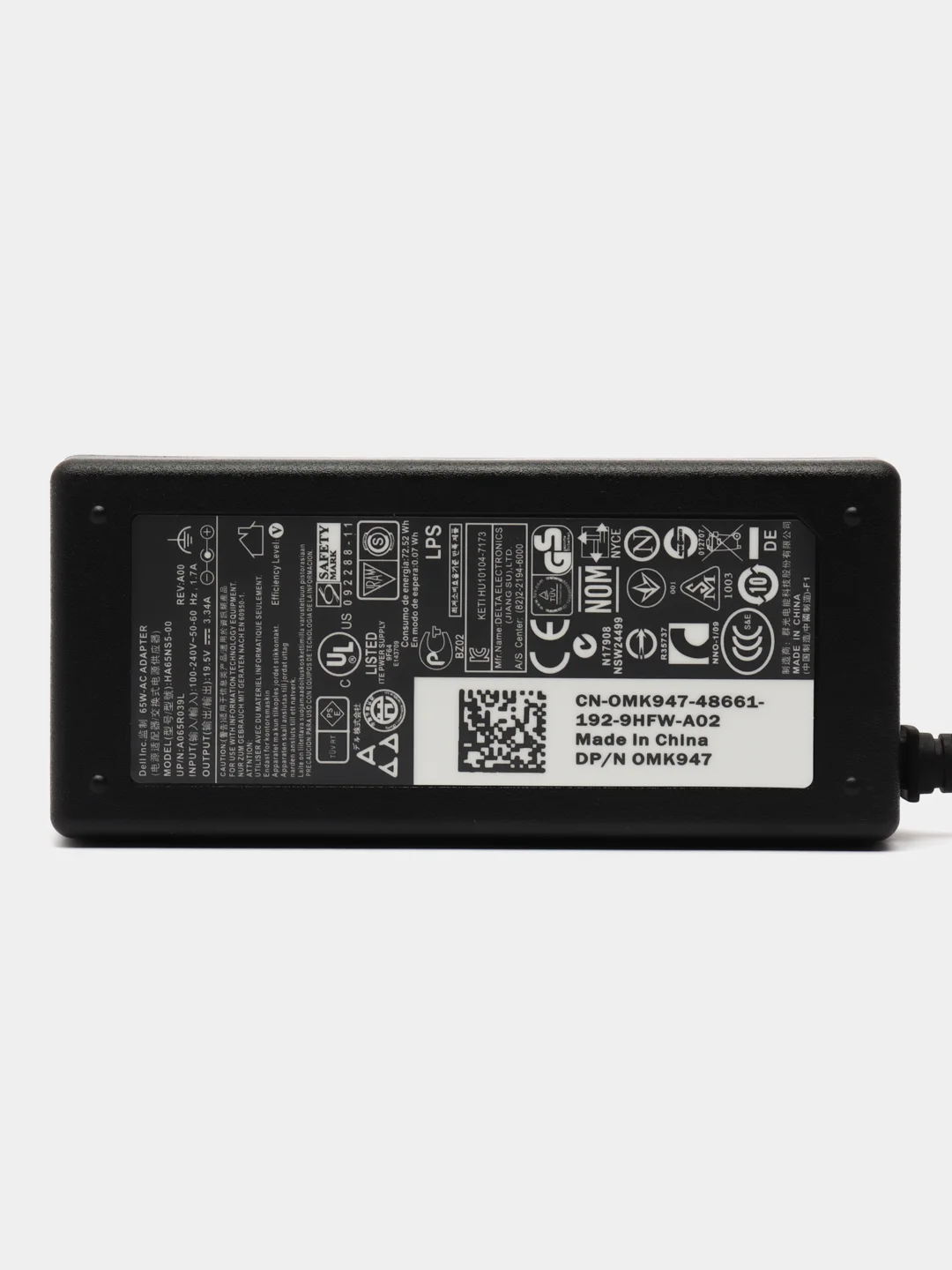 Черный блок питания Dell ha65ns5-00 19.5V 3.34A 4.5*3.0mm для Inspiron 5567 5767 P75F P87G