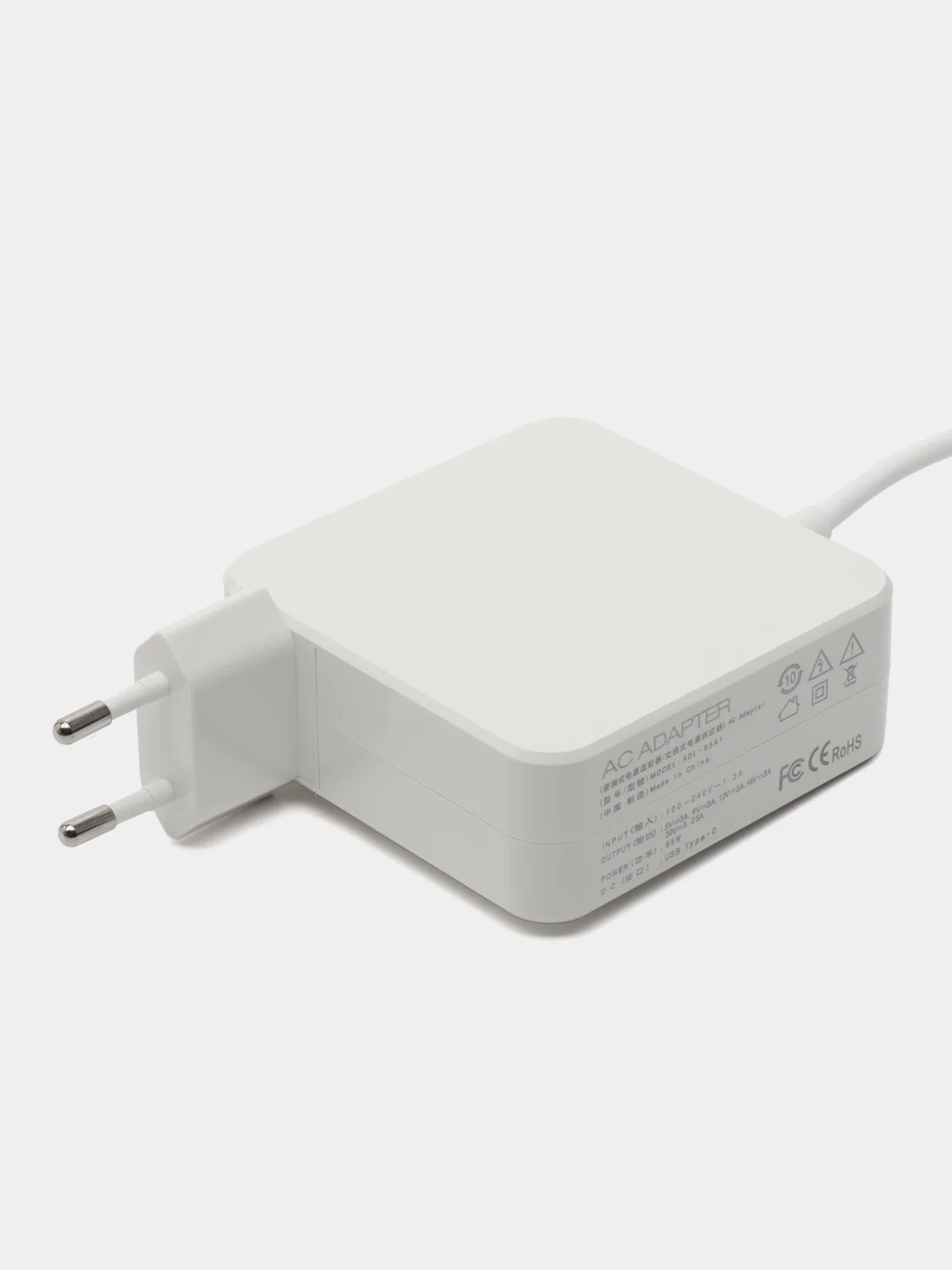 Белый блок питания 20V 3.25A Type-C 65W Xiaomi Mi Notebook Air 12.5 RedmiBook 14/16 Mi Pro 15.6