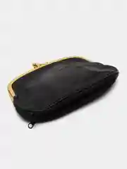 Черный женский кошелек из натуральной кожи