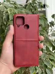 Красный чехол книжка elitcase для Realme C15 и C25 и C25s / Реалми С15 и С25 и С25s