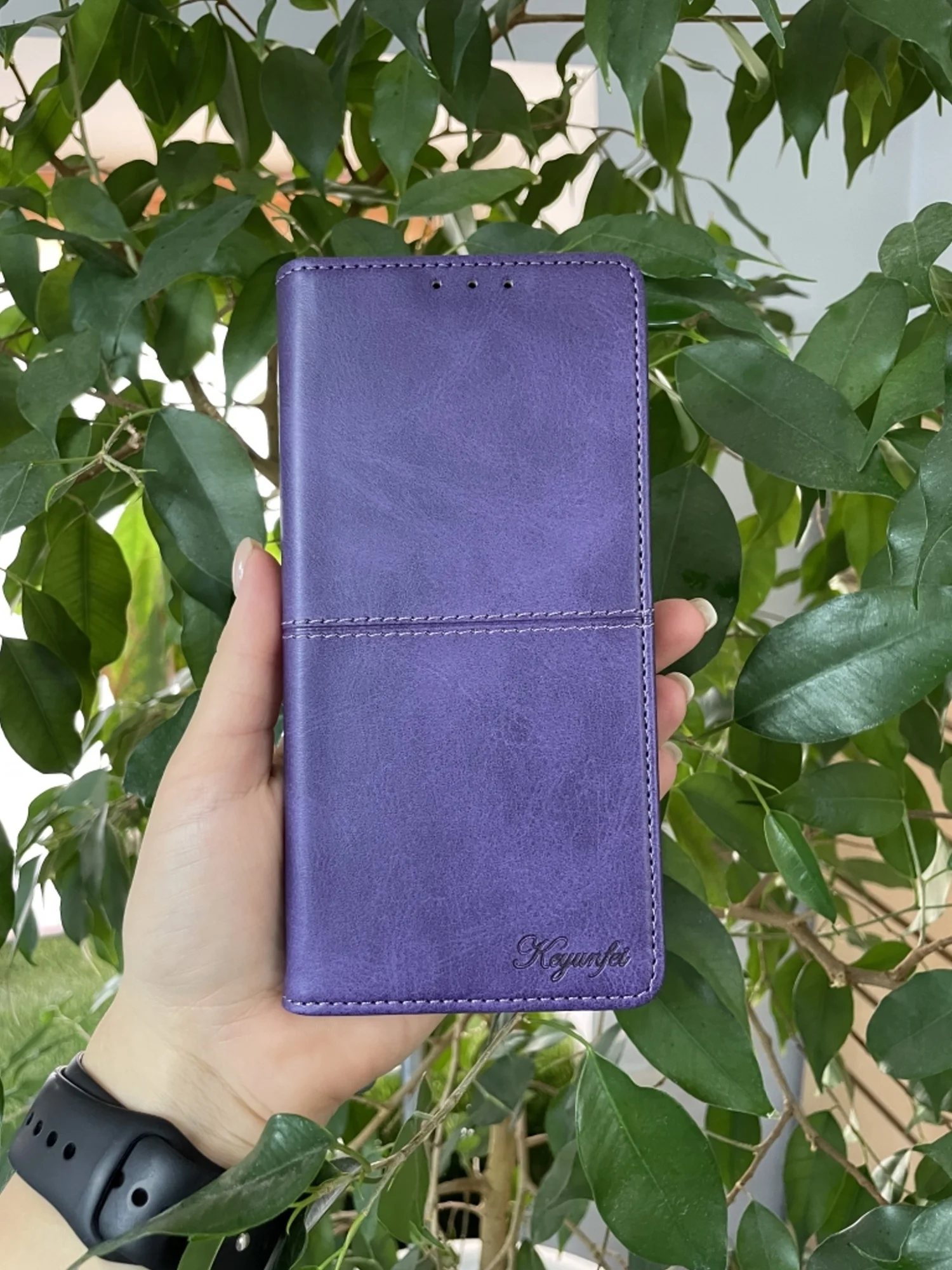 Фиолетовый чехол книжка elitcase для Realme C15 и C25 и C25s / Реалми С15 и С25 и С25s