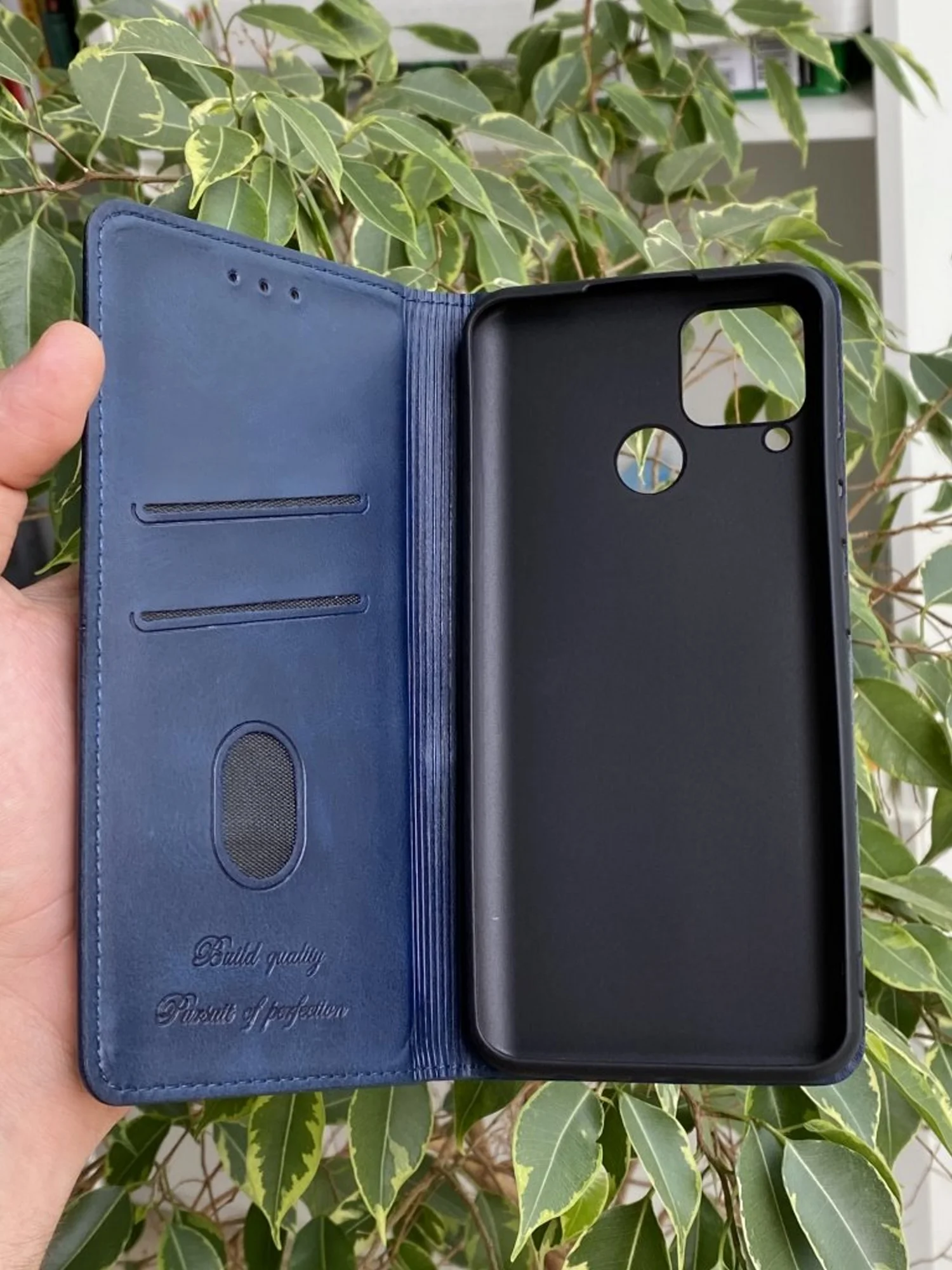 Синий чехол книжка elitcase для Realme C15 и C25 и C25s / Реалми С15 и С25 и С25s